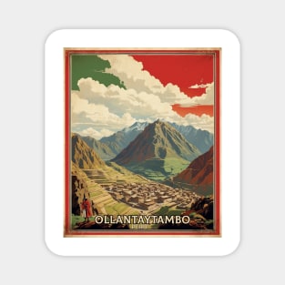 Ollantaytambo Peru Tourism Vintage Poster Magnet