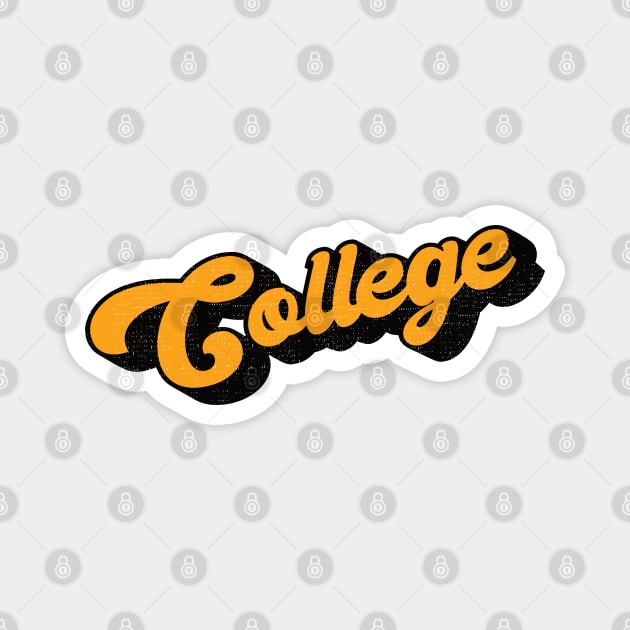 Retro Vintage 70s Groovy Lettering College Magnet by Inspire Enclave