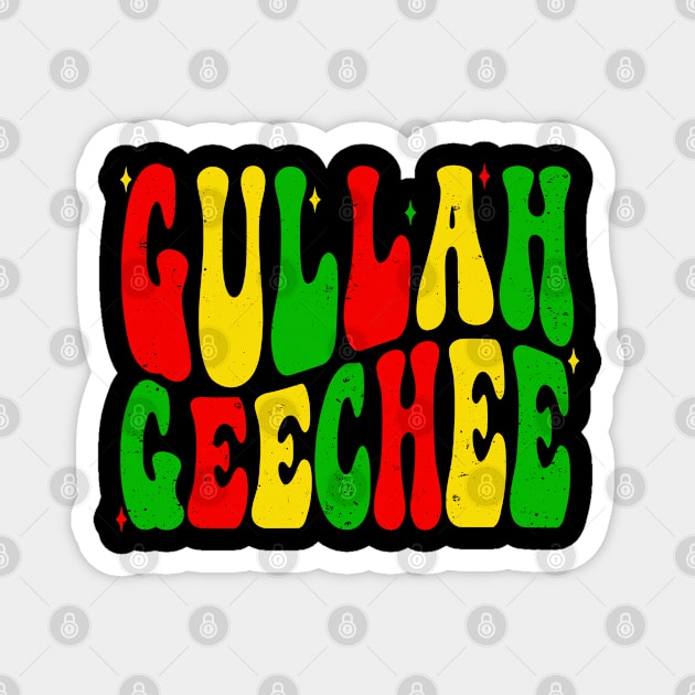 Retro Gullah Geechee Cultural Pride Colors Magnet by Vauliflower