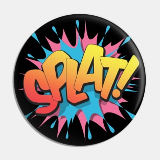 Splat! - Pop Art, Comic Book Style, Cartoon Text Burst. Pin