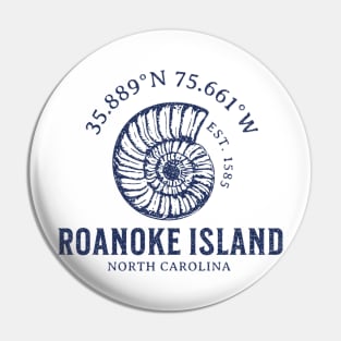 Roanoke Island Sunrise Summer Sea Shell in NC Pin