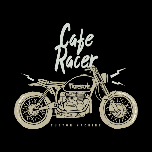 Cafe Racer Custom Bike Motorcycle Biker by Foxxy Merch