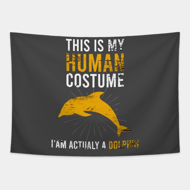 this is my human costume im actually a dolphin Tapestry by Teekingdom