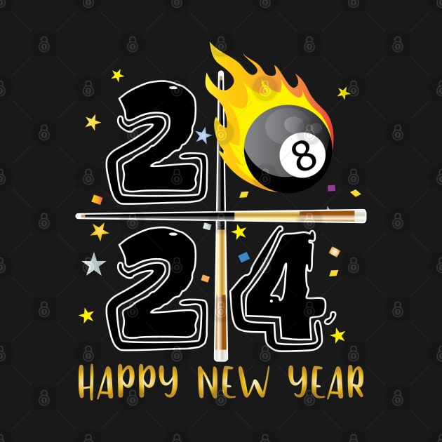 8 Ball Player New Year 2024 Gift by ArticArtac