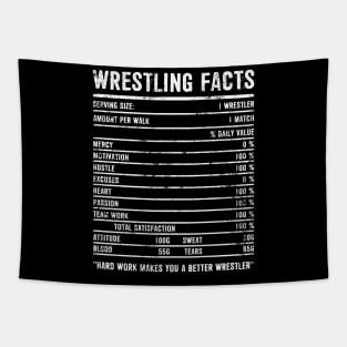 Wrestling Nutrition Facts For Wrestler Distressed Tapestry