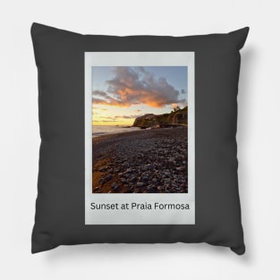 Polaroid Photo of a Sunset Pillow