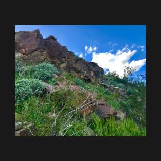 Beautiful Granite Cliff Beneath Blue Skies T-Shirt