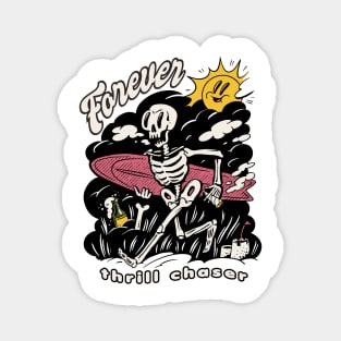 Sunny Skeleton Surf Magnet