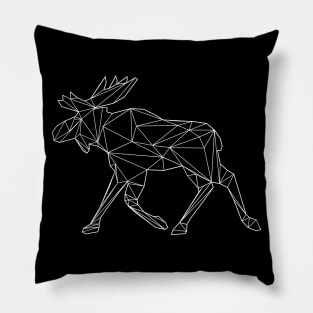 Geometric polygon moose elk Pillow