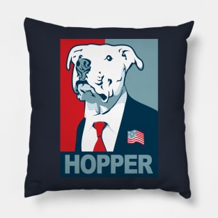 Feel The Hopper (Red White and Hopper) Pillow