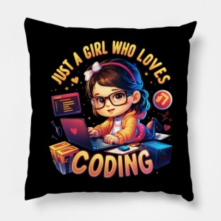 Just a girl who loves coding Pillow