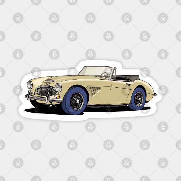 Austin-Healey 3000 in golden beige metallic Magnet by Webazoot