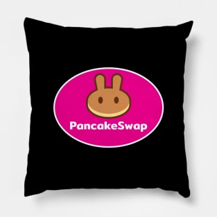 PancakeSwap CAKE Crypto Coin Magenta Euro Oval Pillow