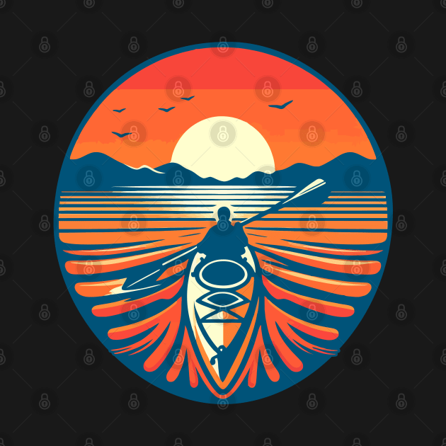Kayaking Sunset by Kudostees