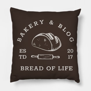 Bread of Life Bakery & Blog | White Logo Pillow