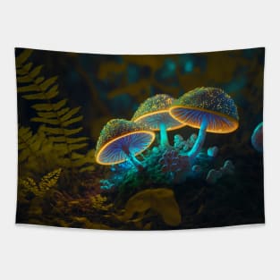 Glowing mushrooms 4 Tapestry