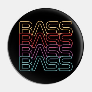 Bass Neon Colors Repeated Text Pin