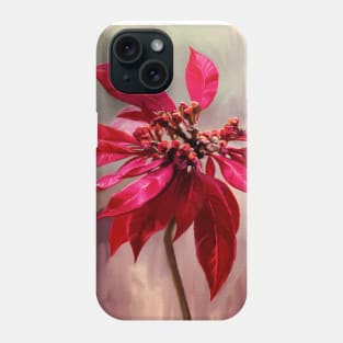 Poinsettia Painting Phone Case