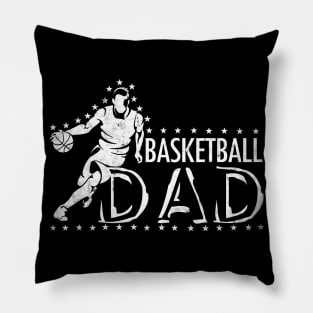 Mens Basketball Dad Fathers Day Coach Dad Basketball Player Daddys Gift Pillow