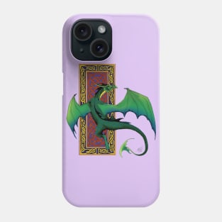 Celtic Knot Work Green Dragon Phone Case