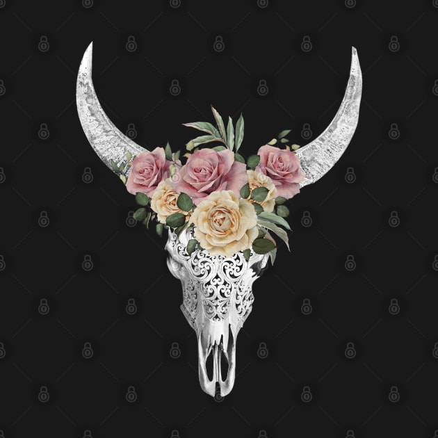 Cow skull floral 20 by Collagedream