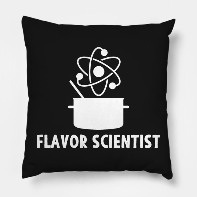 Chef Gift Flavor Scientist Chemical Cooking Pillow by Mesyo