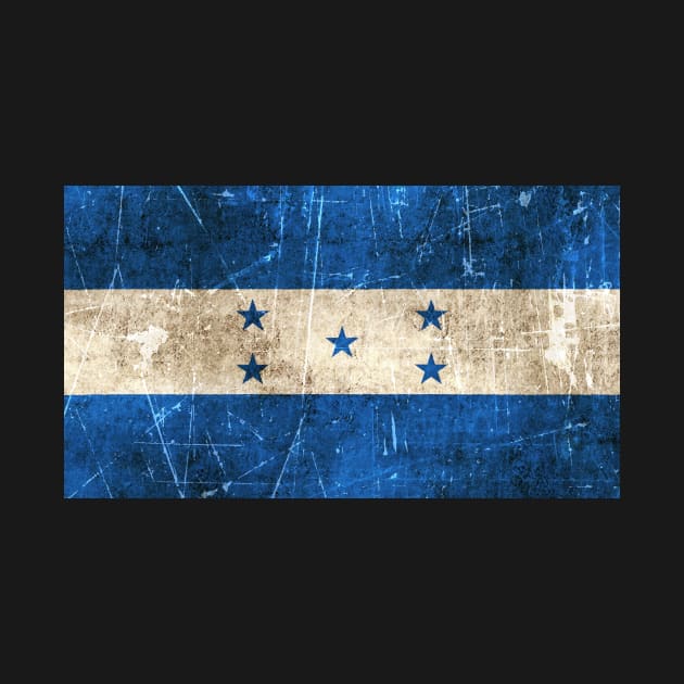 Vintage Aged and Scratched Honduras Flag by jeffbartels