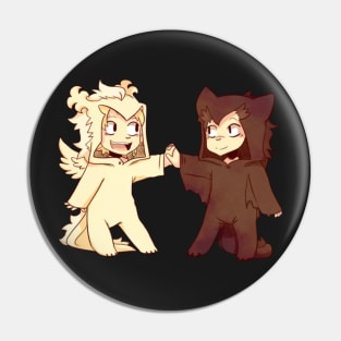 Sting and Rogue in dragon onesies sticker Pin