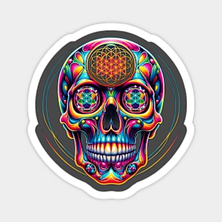 sacred geometry skull Magnet