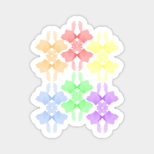 Rainbow floral geometric design Magnet