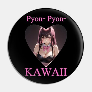 Bunny Pyon Pyon Kawaii Anime Girl Pin