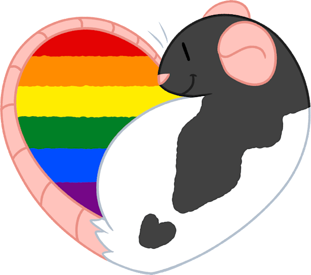 Gay Pride Rat Kids T-Shirt by Dandyrats