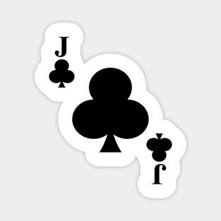 Jack of Clubs Playing Card Halloween Costume Magnet