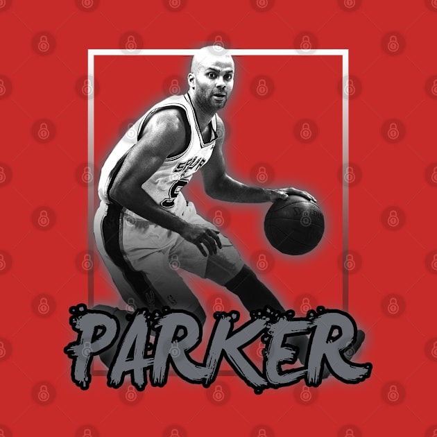 Tony Parker\\Basketball Legend Vintage Style by Mysimplicity.art