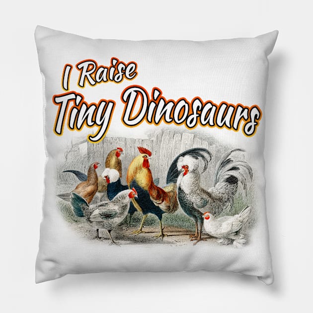 I Raise Tiny Dinosaurs Pillow by Shawnsonart