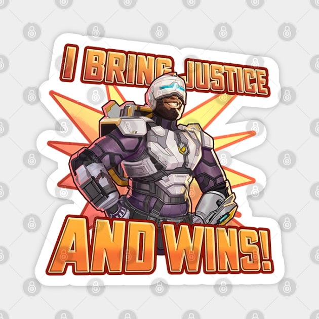 Newcastle - I Bring Justice And Wins! Magnet by Paul Draw