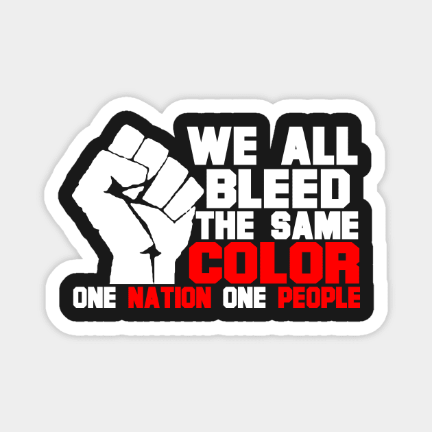 ONE NATION ONE PEOPLE- USA 2 Magnet by truthtopower