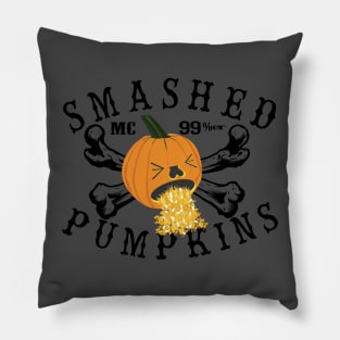 Smashed Pumpkins Funny Halloween Biker Parody t-shirt Pillow