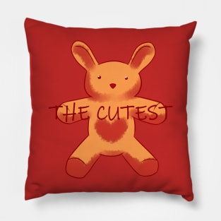 The cutest bunny orange Pillow