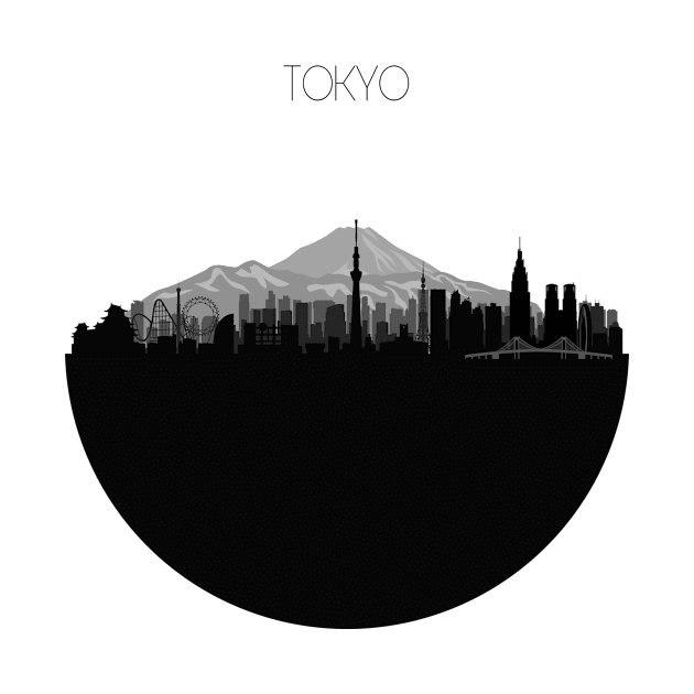 Tokyo Skyline by inspirowl