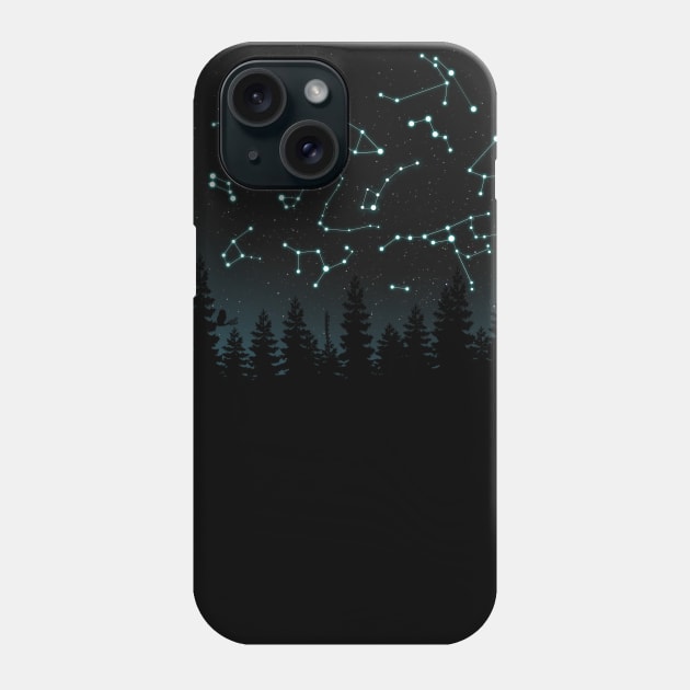 Constellations V2 (Trees are Transparent) Phone Case by Lumos19Studio