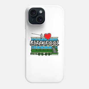 I Love Blackpool Vintage Tram Seaside Lancashire Phone Case