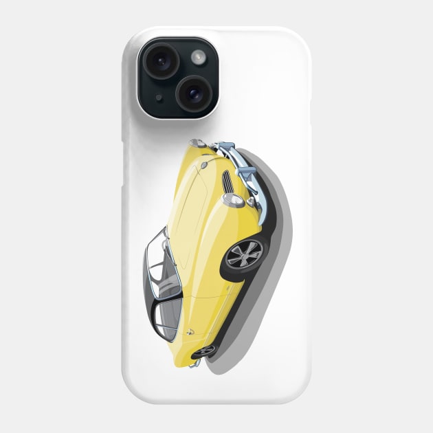 karmann ghia in yellow Phone Case by candcretro