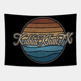 Kublai Khan TX Retro Waves Tapestry