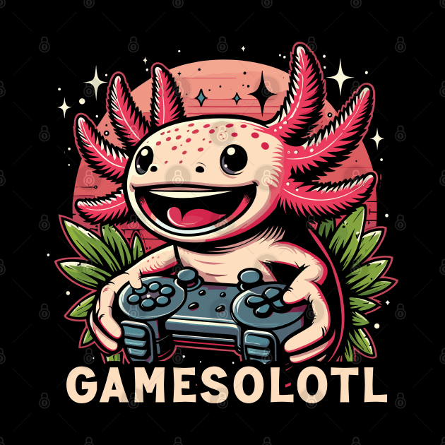 Gamesalotl Axolotl Gamer by Trendsdk