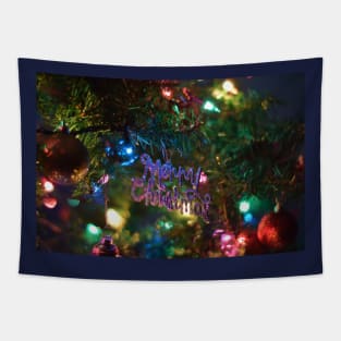 Tree Merry Christmas Tapestry