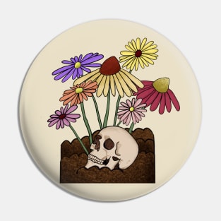 flower garden with skull Pin