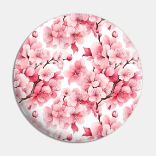 Pink Sakura Cherry Blossom Pattern Pin