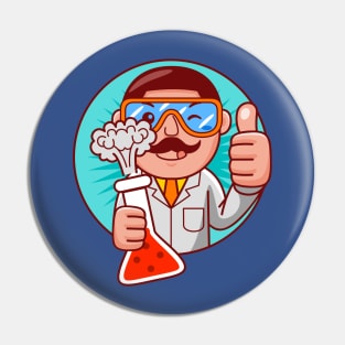 Scientist Man Pin