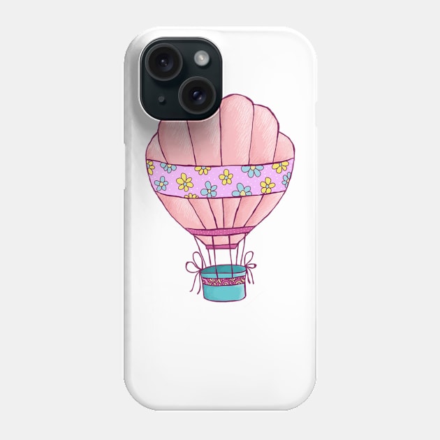 Air Balloon in The Skies Phone Case by Renzo's Cauldron